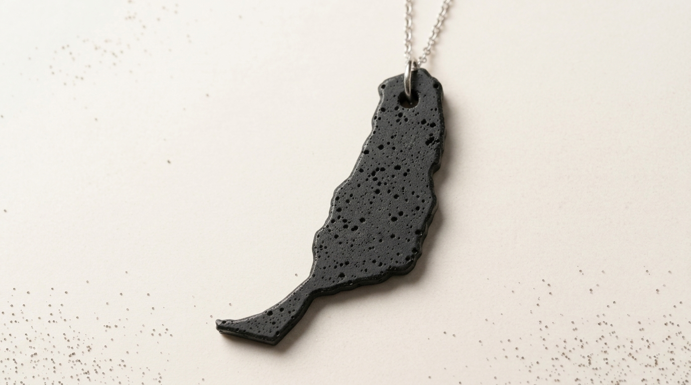 Fuerteventura volcanic lava stone pendant