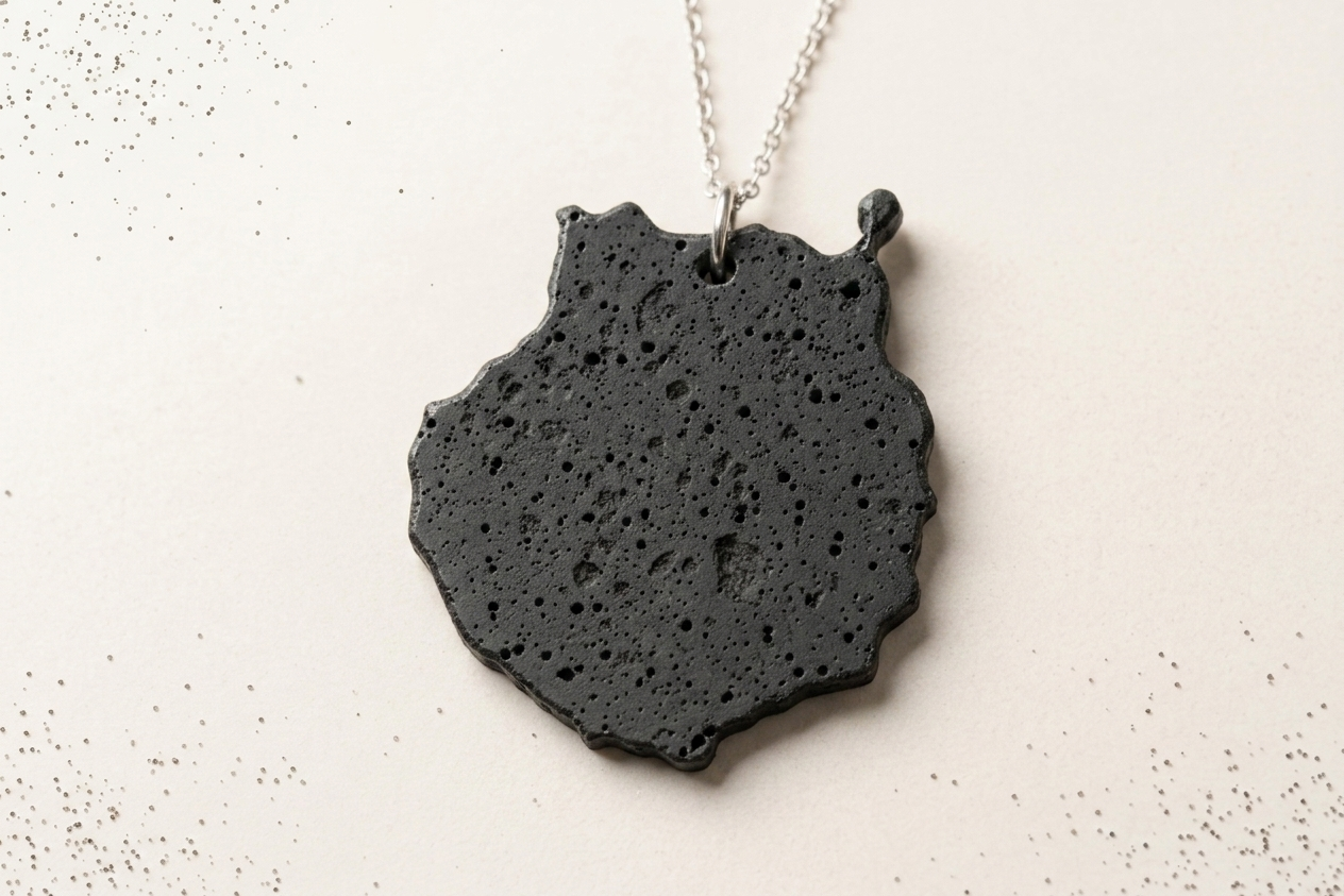 Gran Canaria volcanic lava stone pendant