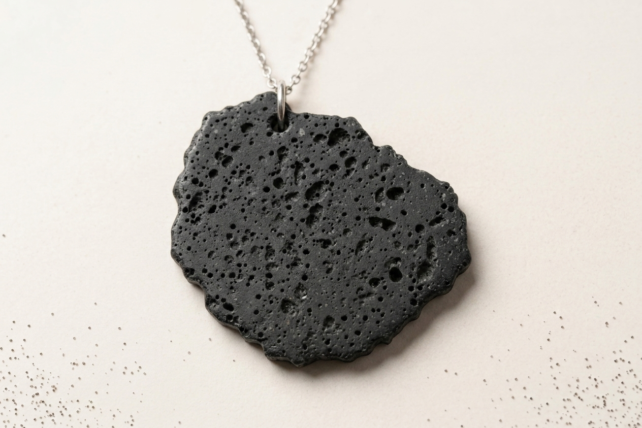 La Gomera volcanic lava stone pendant