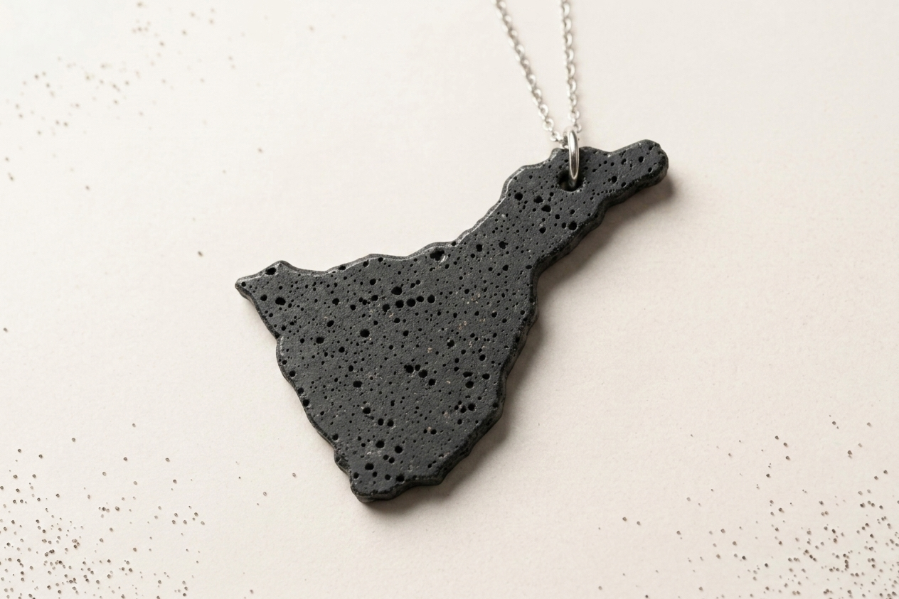 Tenerife volcanic lava stone pendant